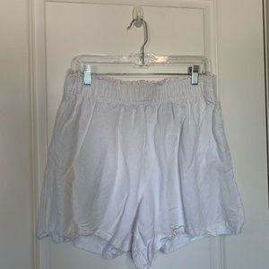 HM White Linen Shorts